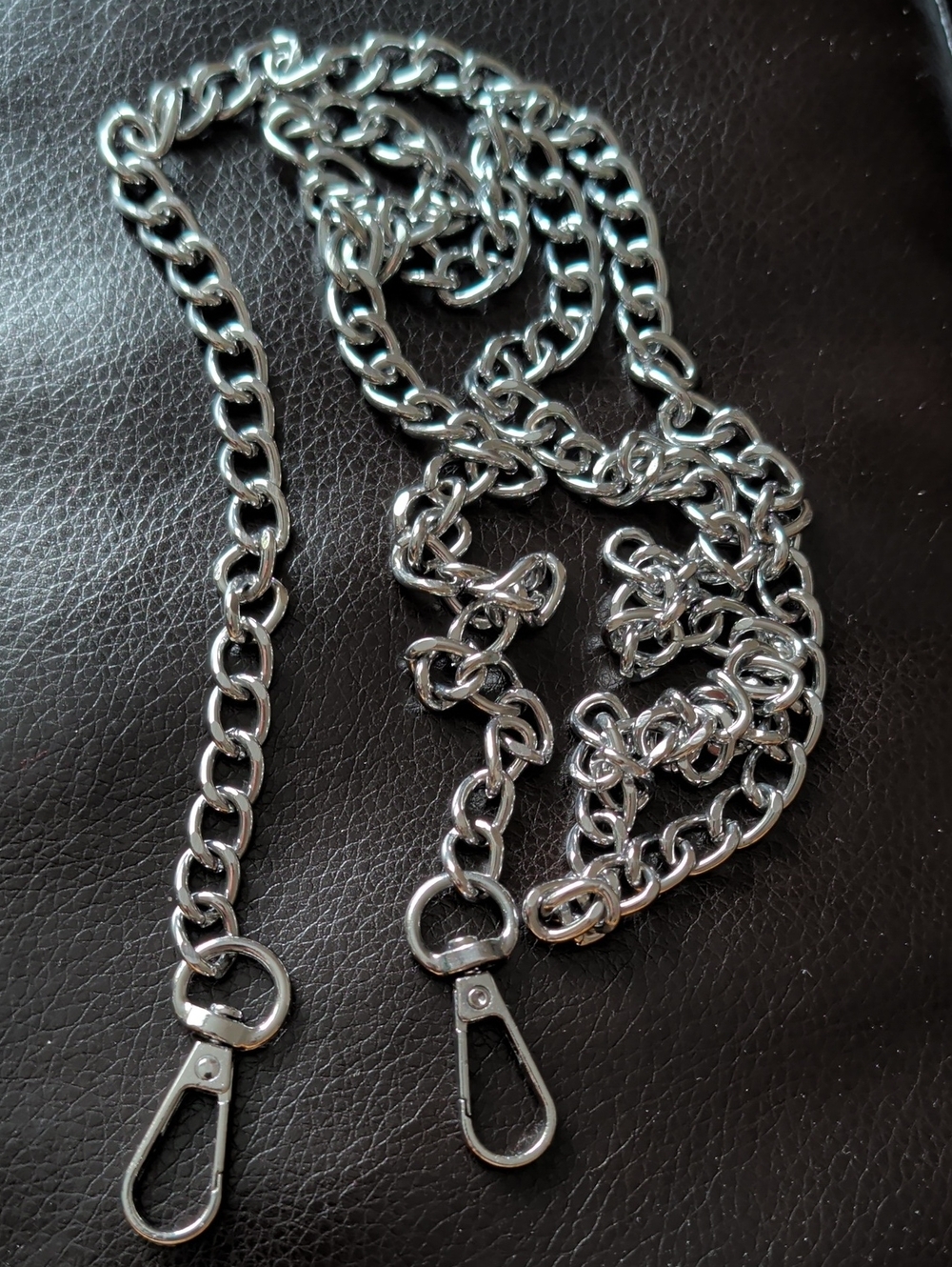 Silver Chain Replacement Bag Strap with Lobster Clasps - Women's Accessory